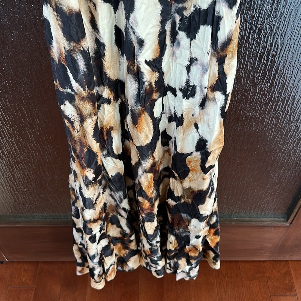 ANTHROPOLOGIE Conditions Apply  High Neck Floral Midi Slip Dress Size Large - Picture 12 of 13